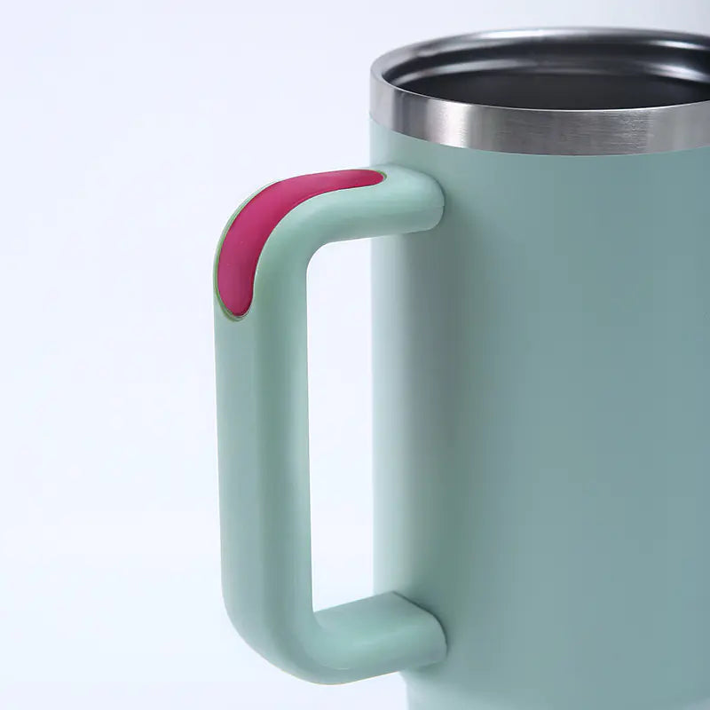 1200ML Insulated Travel Mug with Handle and Straw